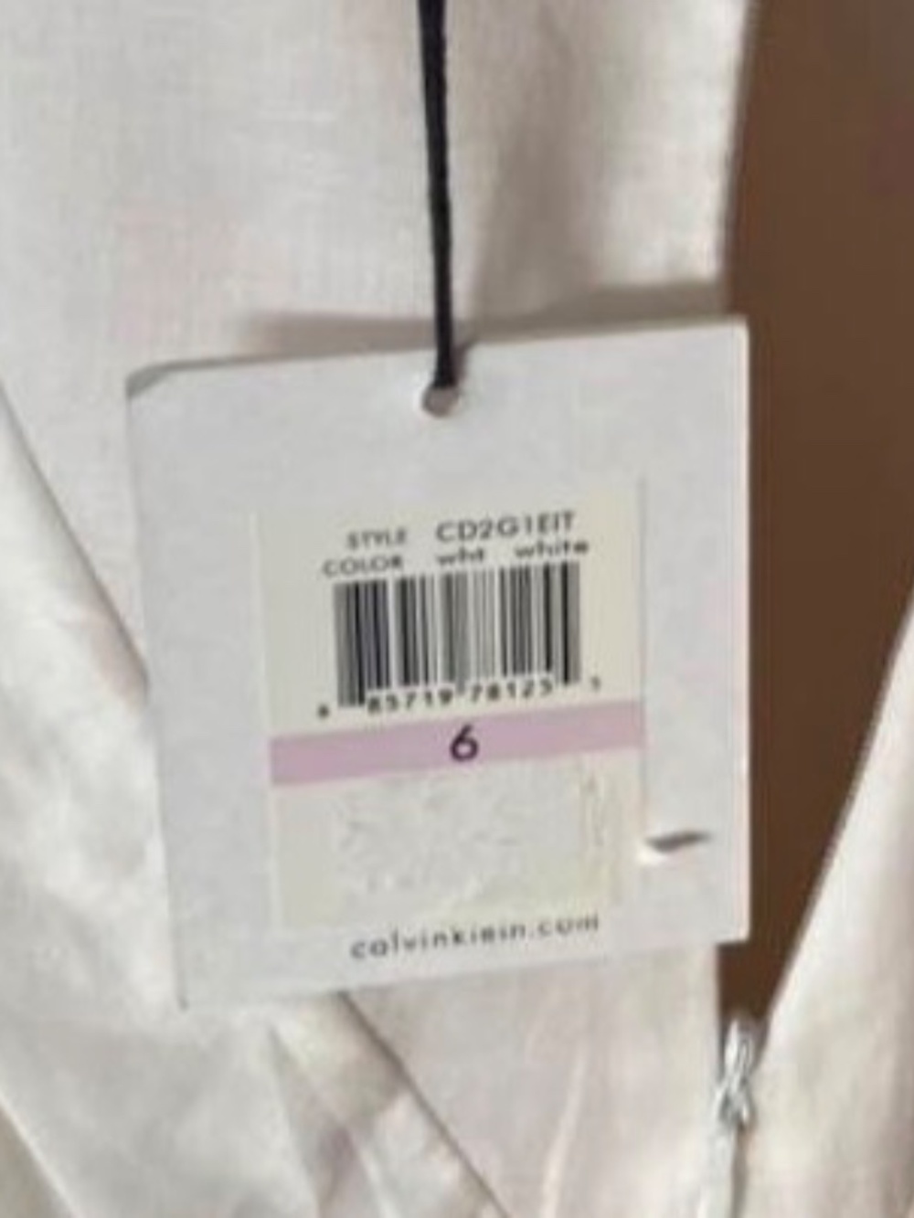 NWT: Calvin Klein White Lightweight 100% Cotton Tiered Ruffled Summer Dress 6 - Picture 12 of 12